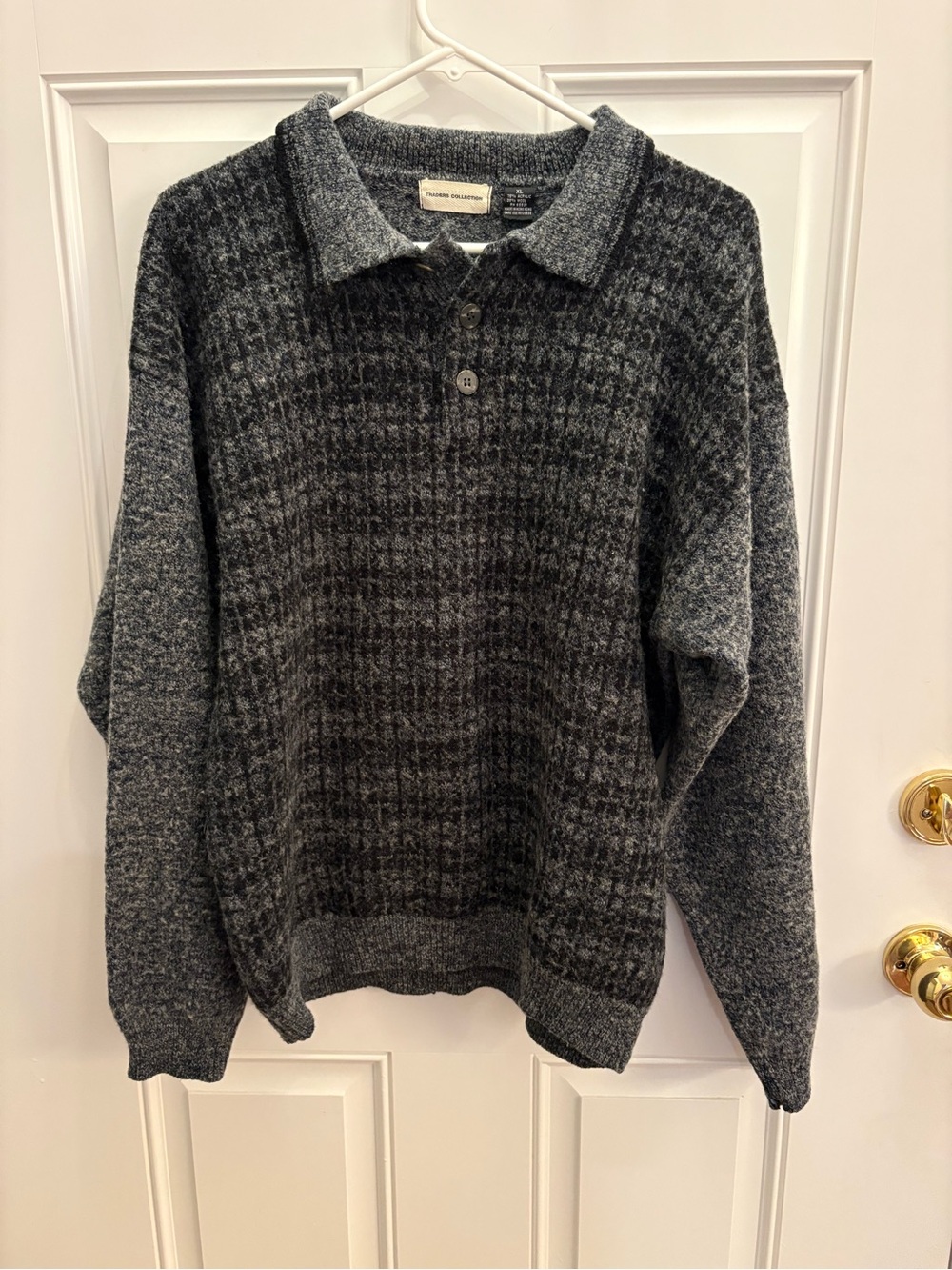 Vintage 90’s Style, Traders Collection Wool Blend Polo Sweater